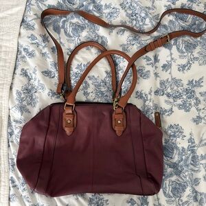 Elegant Burgundy Leather Handbag